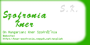 szofronia kner business card